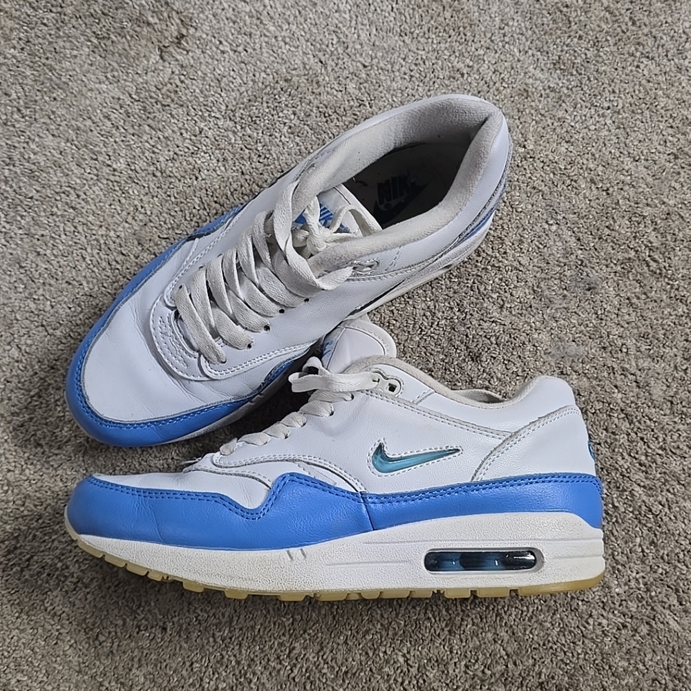 Nike Air Max 1 Premium Men's Sneakers, Blue, Size 8.5